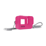GoPro Silicone Sleeve y Lanyard | Funda y Correa para HERO 8 Black | Rosado Eléctrico