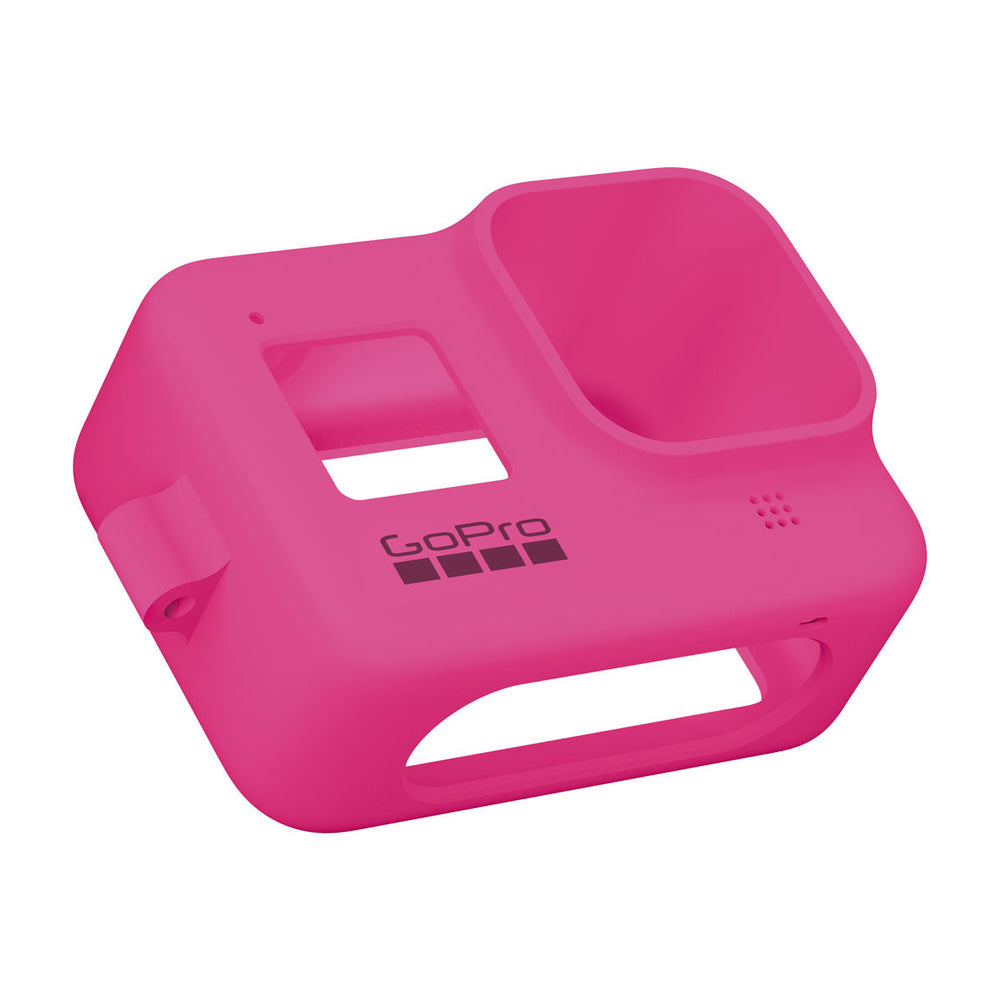 GoPro Silicone Sleeve y Lanyard | Funda y Correa para HERO 8 Black | Rosado Eléctrico