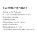 Sankey Estufa a Gas de Acero Inoxidable | Rostizador | Tapa | Plancha | 36" | 5 Quemadores