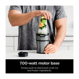 Ninja Nutri-Blender Licuadora / Extractor de Nutrientes Personal Automática | 8 Piezas | 0.5L | 700W | Plateado