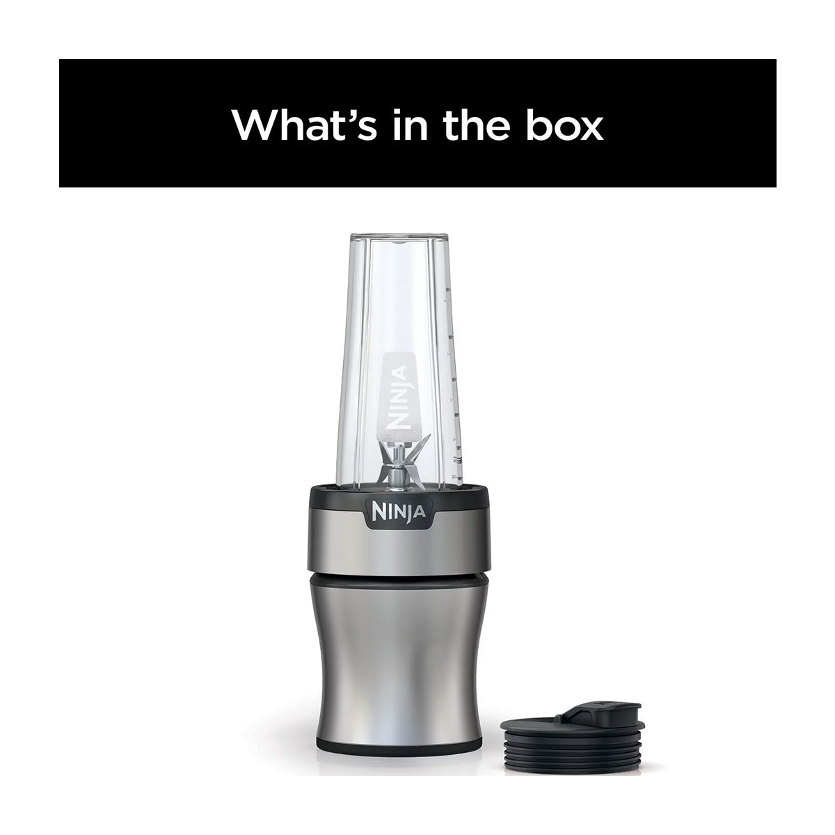 Ninja Nutri-Blender Licuadora / Extractor de Nutrientes Personal Automática | 8 Piezas | 0.5L | 700W | Plateado