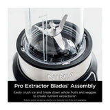 Ninja Nutri-Blender Pro Licuadora / Extractor de Nutrientes | Auto IQ | Función de Pulso | 1100W | 0.7L | Plateado