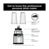 Ninja Nutri-Blender Pro Licuadora / Extractor de Nutrientes | Auto IQ | Función de Pulso | 1100W | 0.7L | Plateado