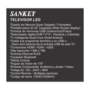 Sankey Televisor LED HD Smart Android de 32" | Procesador Quad Core | Frameless Design | Ultra Slim