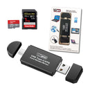 Vidpro Lector/Escritor de Tarjetas de Memoria | USB 2.0 / Micro USB a Tipo-C | SD/Micro SD/Flash