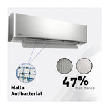 Panasonic Aire Acondicionado Split Premium Inverter 20,400 BTU | SEER 21 | nanoeX Mark 2 | WiFi Comfort Cloud | Filtro Antibacterial | Blue Fin | 220v | Gris