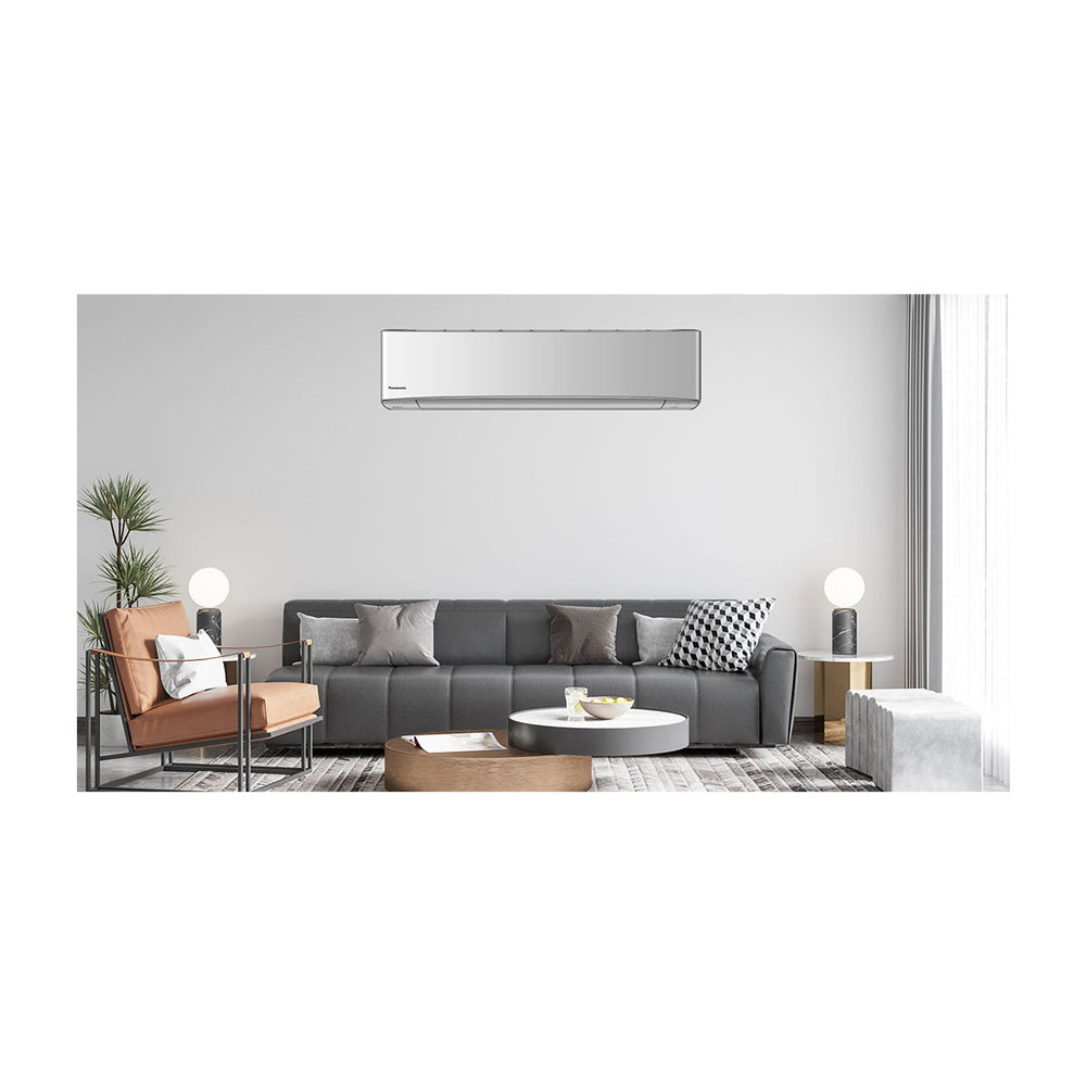 Panasonic Aire Acondicionado Split Premium Inverter 20,400 BTU | SEER 21 | nanoeX Mark 2 | WiFi Comfort Cloud | Filtro Antibacterial | Blue Fin | 220v | Gris