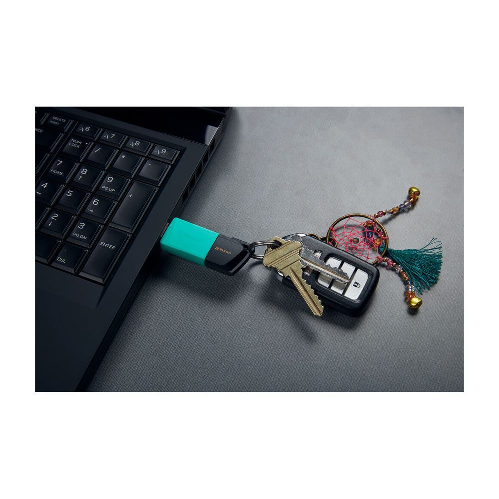 Kingston Memoria USB de 256GB | USB 3.2 | 100MB/s | Negro Teal