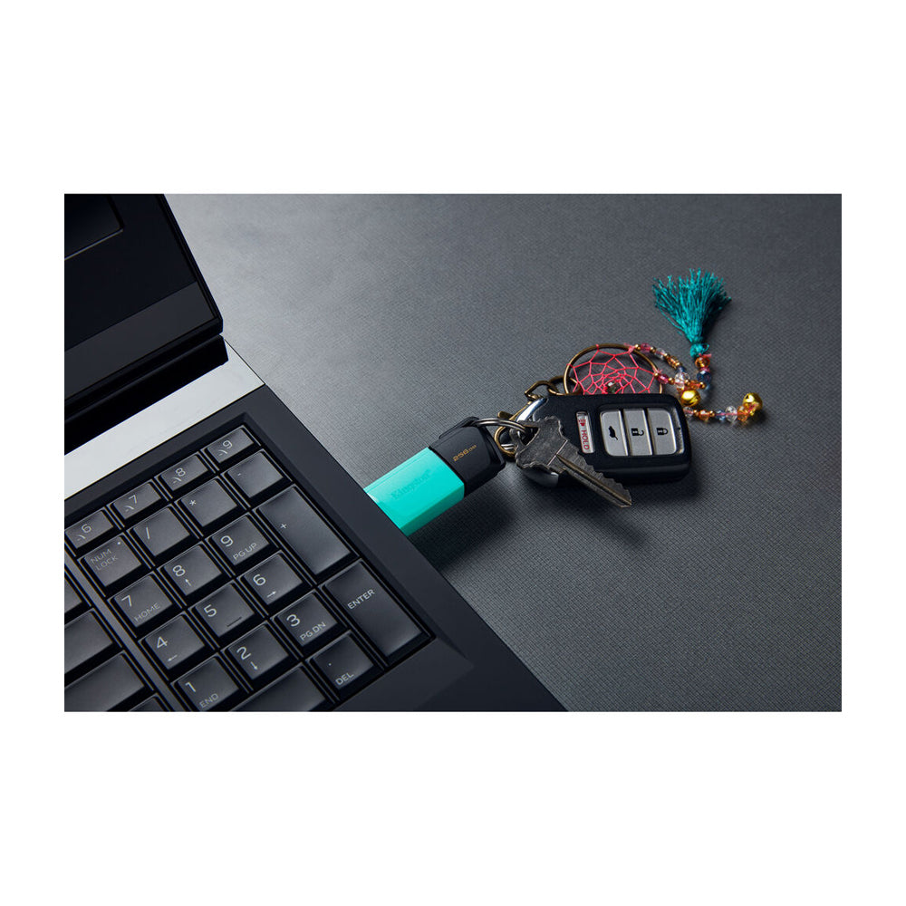 Kingston Memoria USB de 256GB | USB 3.2 | 100MB/s | Negro Teal