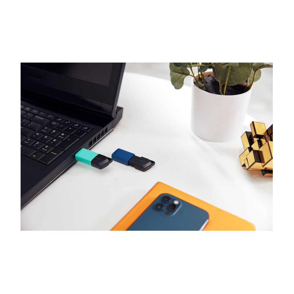 Kingston Memoria USB de 64GB | USB 3.2 | 100MB/s | Negro Azul