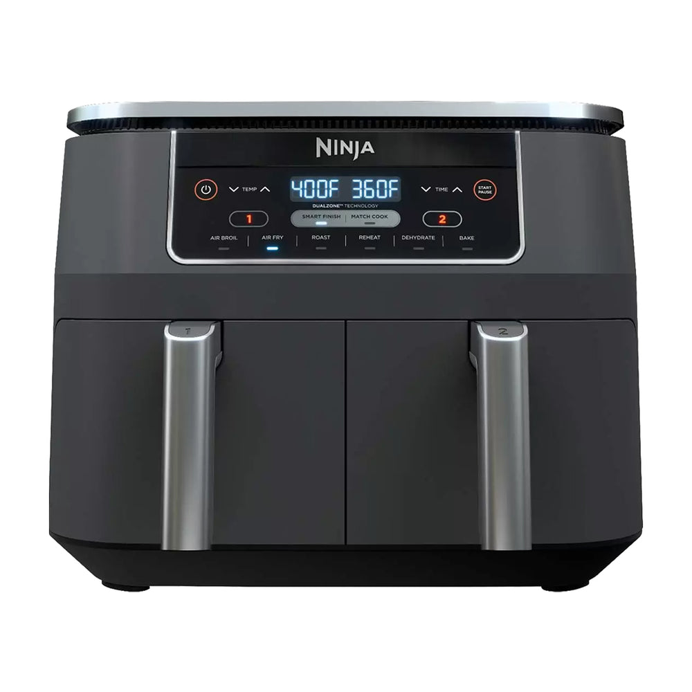 Ninja Foodi Freidora de Aire Digital 6-en-1 | 8QT | 2 Canastas | Tecnología DualZone | Antiadherente | Negro
