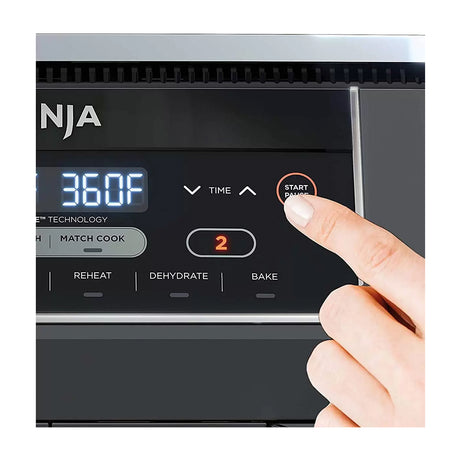 Ninja Foodi Freidora de Aire Digital 6-en-1 | 8QT | 2 Canastas | Tecnología DualZone | Antiadherente | Negro