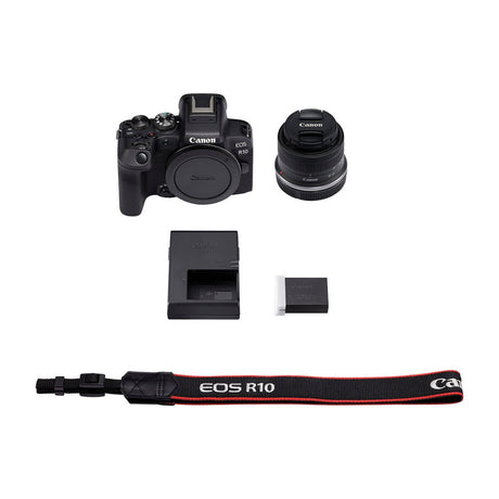 Canon EOS R10 Cámara Digital Mirrorless con Lente 18-45mm IS STM