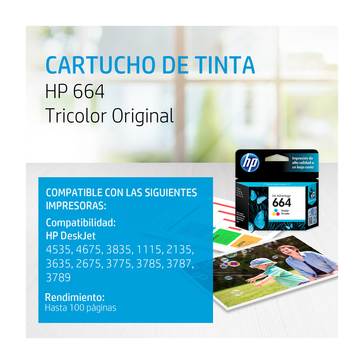 HP 664 Cartucho de Tinta | Color