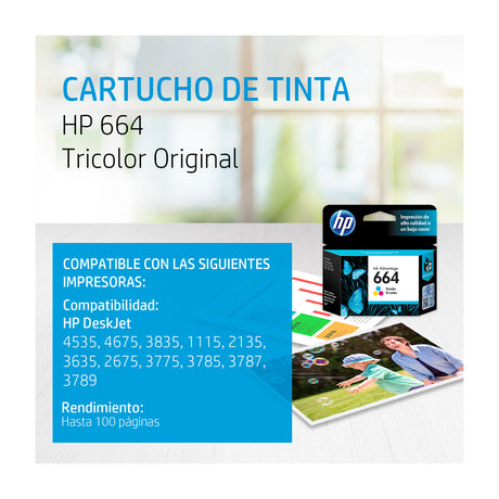 HP 664 Cartucho de Tinta | Color