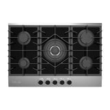 Drija Ferrara 76 Estufa Empotrable a Gas de Vidrio Templado / Acero Inoxidable | 5 Quemadores | 5 Válvulas de Seguridad