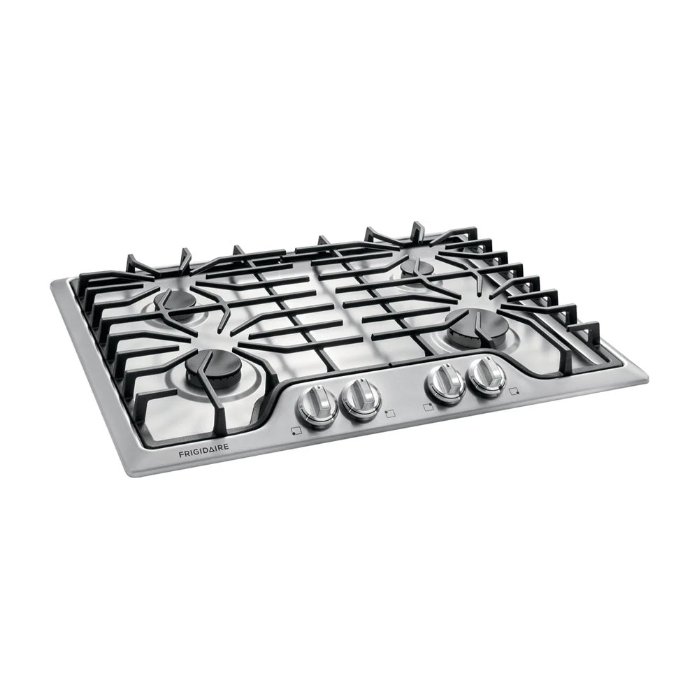 Frigidaire Estufa Empotrable a Gas de Acero Inoxidable | 30" | 4 Quemadores | Parrillas Continuas
