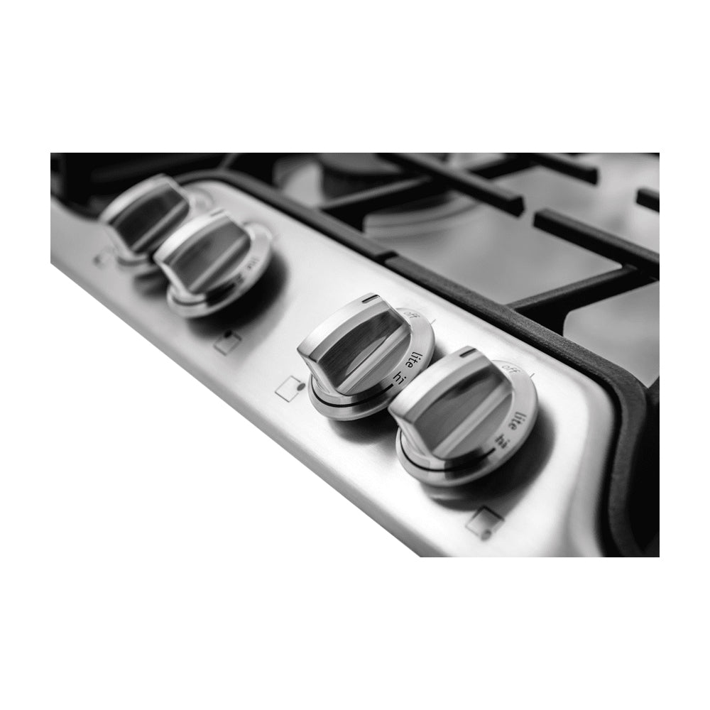 Frigidaire Estufa Empotrable a Gas de Acero Inoxidable | 30" | 4 Quemadores | Parrillas Continuas