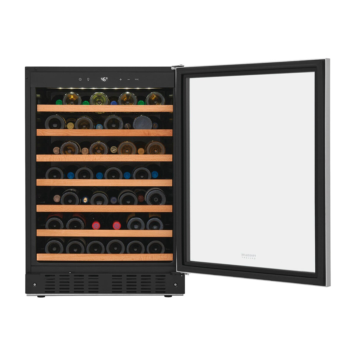 Frigidaire Vinera Empotrable de Compresor de 52 Botellas | Rejillas de Madera Deslizables