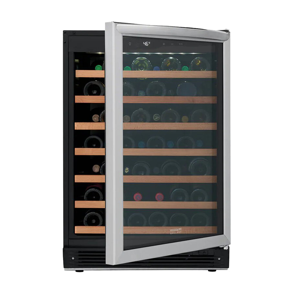 Frigidaire Vinera Empotrable de Compresor de 52 Botellas | Rejillas de Madera Deslizables