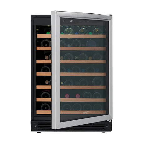 Frigidaire Vinera Empotrable de Compresor de 52 Botellas | Rejillas de Madera Deslizables