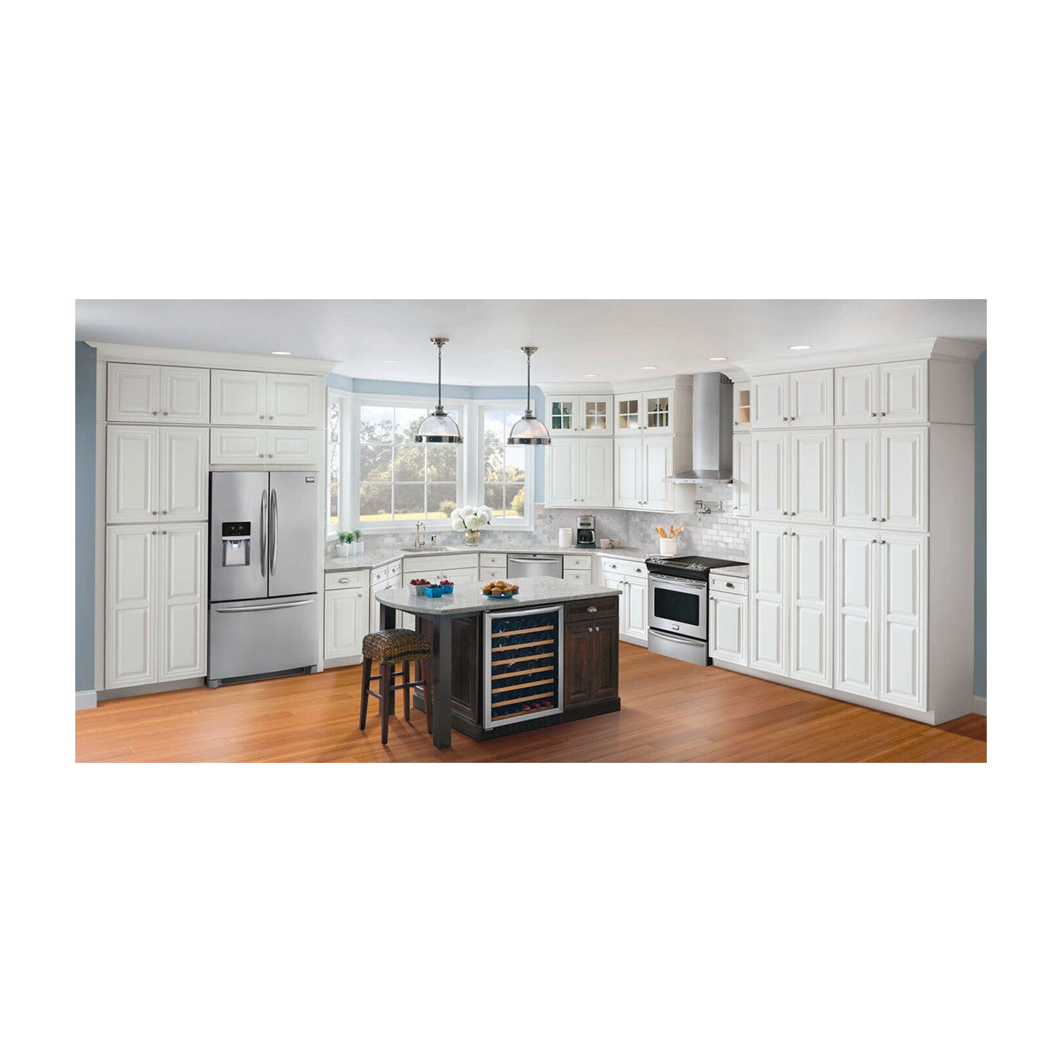 Frigidaire Vinera Empotrable de Compresor de 52 Botellas | Rejillas de Madera Deslizables