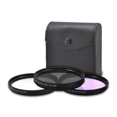 Vidpro Kit de 3 Filtros | 52mm | UV, CPL, FLD | Estuche
