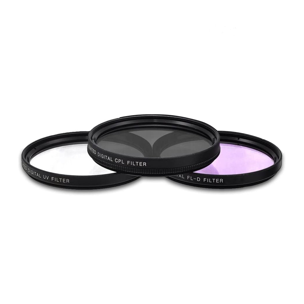 Vidpro Kit de 3 Filtros | 52mm | UV, CPL, FLD | Estuche