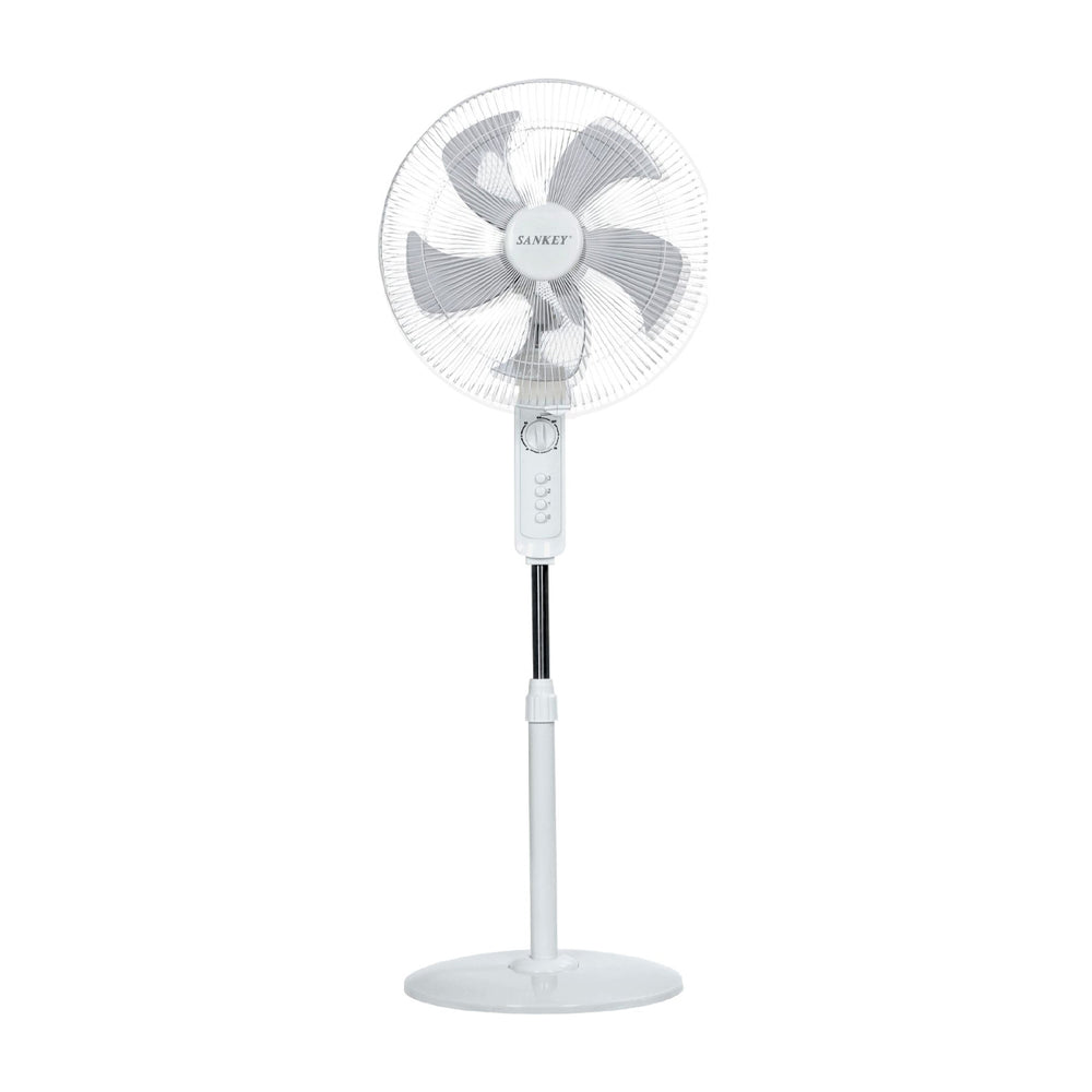 Sankey Abanico de Pedestal de 16" | 3 Velocidades | Temporizador de hasta 60 Minutos | Blanco