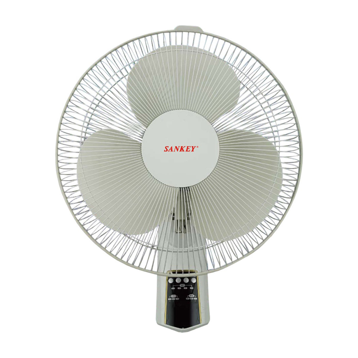 Sankey Abanico de Pared de 16" | Panel Digital | Control Remoto | 3 Velocidades | Blanco