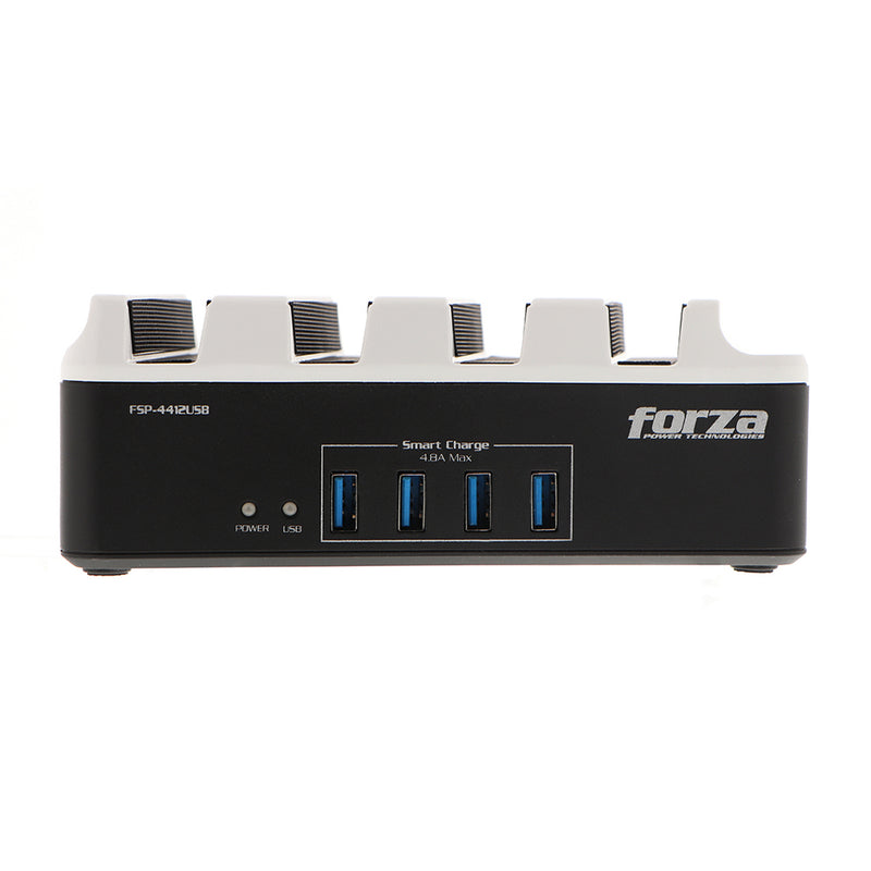 Forza UPS con 4 Salidas 120V/220V y 4 USB de Carga Rapida