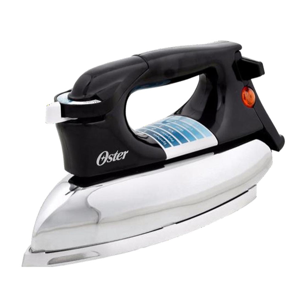 Oster GCSTBV4119 Plancha Seca de Ropa | Aluminio Pulido | Pesada | Negro Plateado
