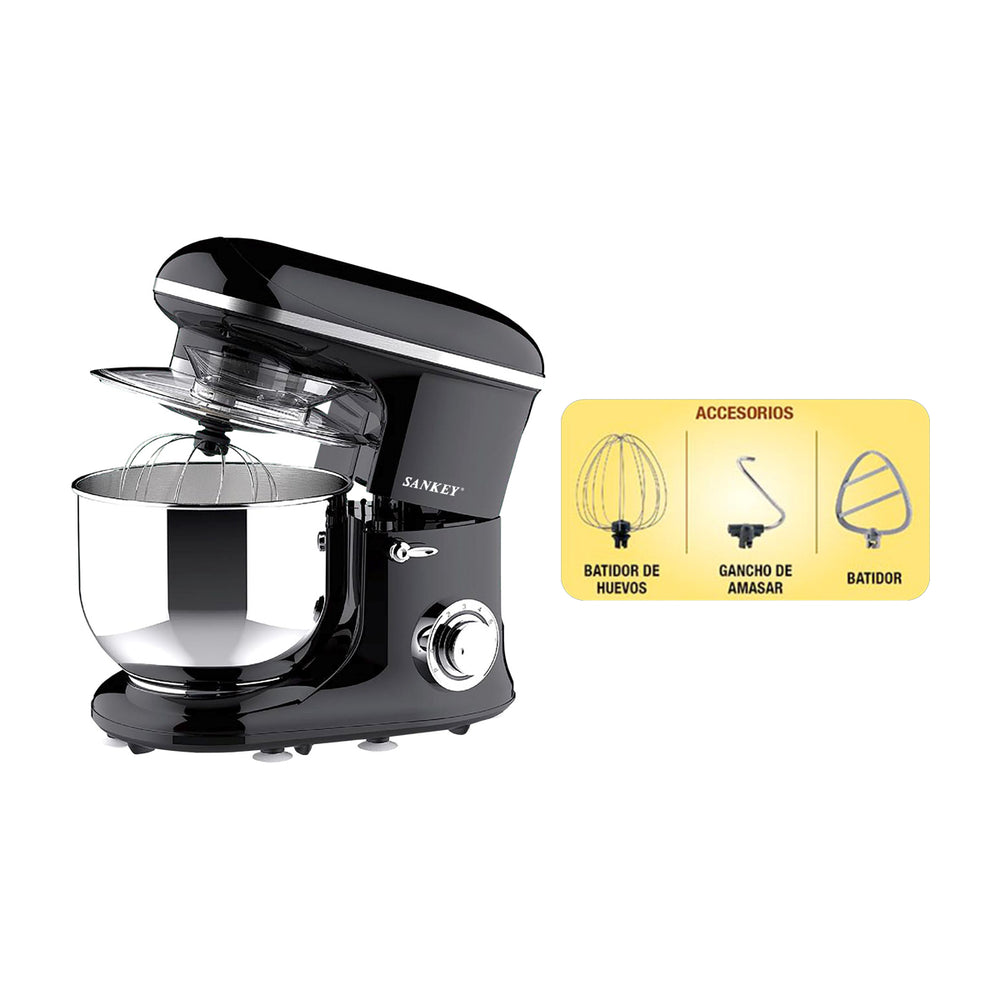Sankey Batidora de Pedestal de 6 Velocidades | 5.5L | 1200W | Negro