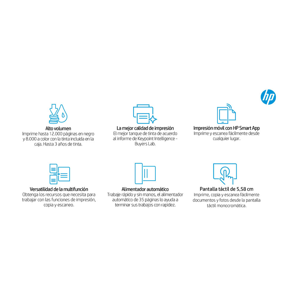 HP Ink Tank 530 Impresora Inalámbrica Multifuncional de Inyección de Tinta