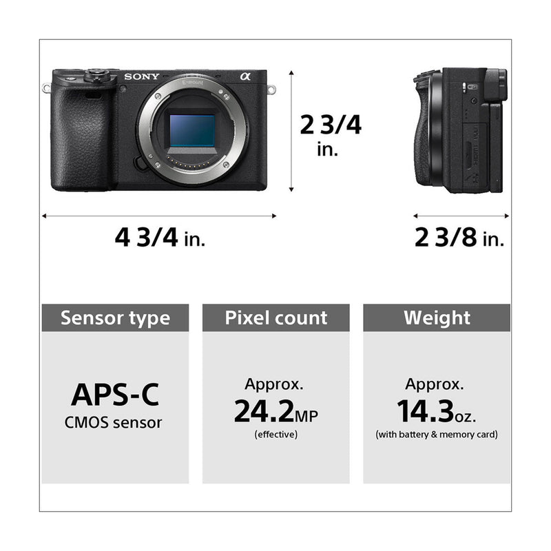 Sony a6400 Alpha Cámara Digital Mirrorless con Lente 16-50mm OSS | ILCE-6400L