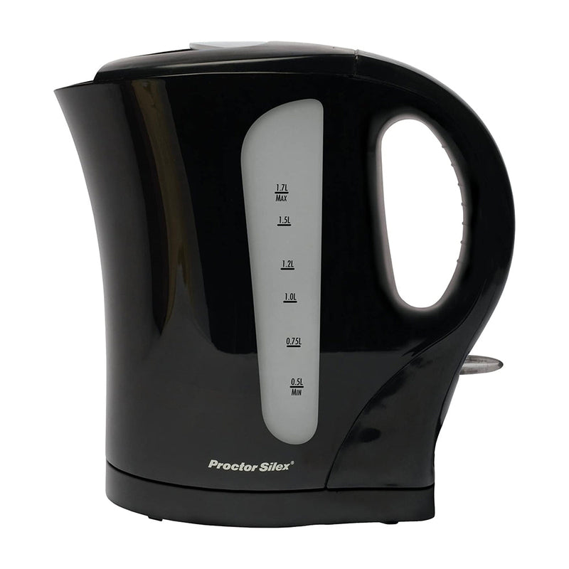 Proctor Silex Hervidor Eléctrico de 1.7 Litros | Apagado Automático | Vertido Inalámbrico | Negro