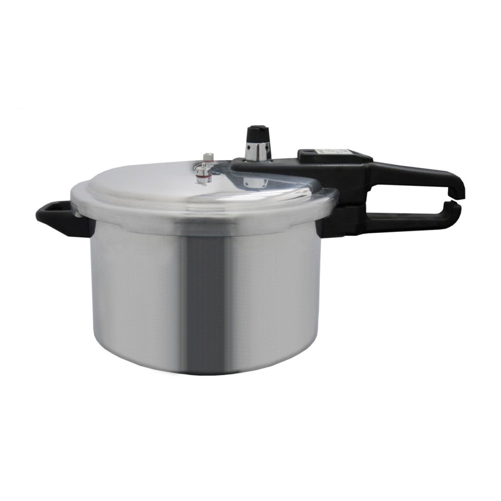 Sankey Olla de Presión de 5.5L | 3 Válvulas de Seguridad | Tapa con Seguro | Aluminio | Plateado