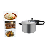 Sankey Olla de Presión de 7L | 3 Válvulas de Seguridad | Tapa con Seguro | Aluminio | Plateado