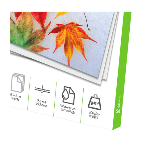 Klip Xtreme Papel Fotográfico Glossy High-Grade | 8.5" x 11" | 20 Hojas