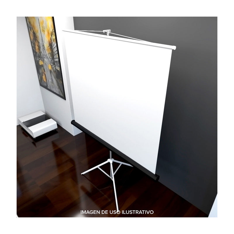 Klip Xtreme Pantalla para Proyector de 120" | Diseño Portátil con Trípode | 4:3
