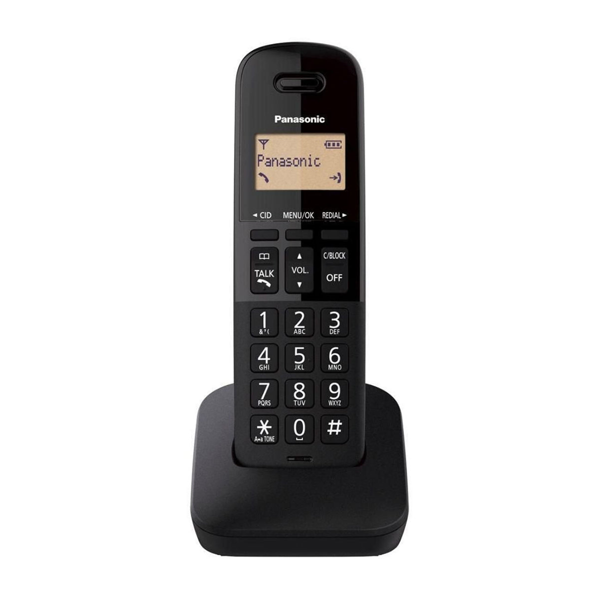 Panasonic Teléfono Inalámbrico de Mesa | Caller ID | 1 Línea | 1 Auricular | Resistente a Impactos | Negro