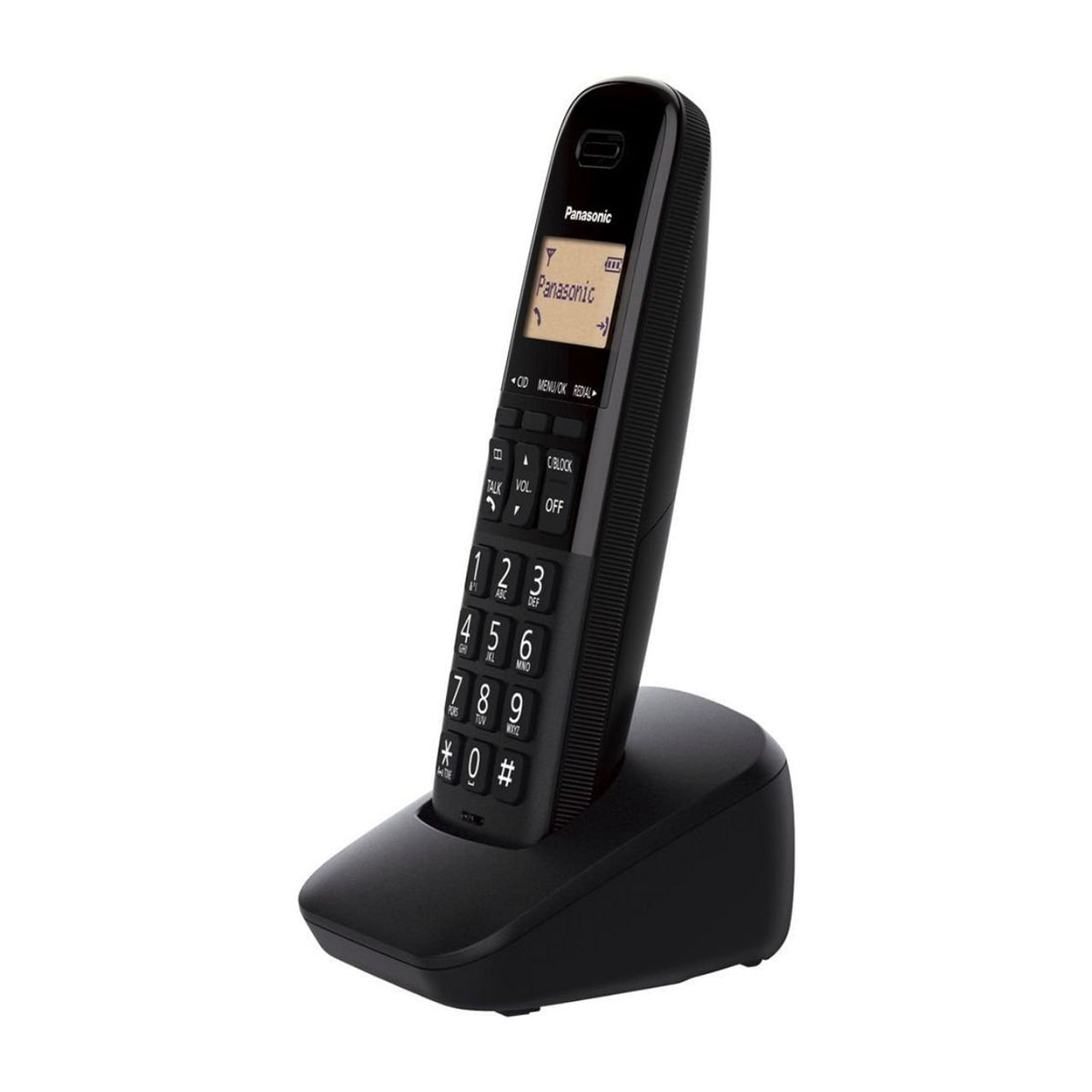Panasonic Teléfono Inalámbrico de Mesa | Caller ID | 1 Línea | 1 Auricular | Resistente a Impactos | Negro