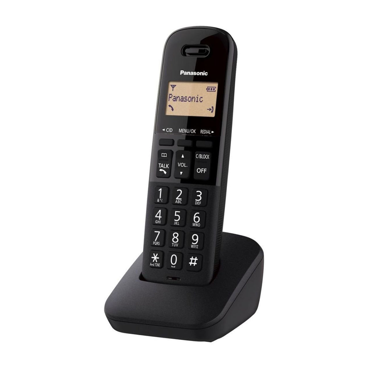 Panasonic Teléfono Inalámbrico de Mesa | Caller ID | 1 Línea | 1 Auricular | Resistente a Impactos | Negro