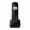 Panasonic Teléfono Inalámbrico de Mesa | Caller ID | 1 Línea | 1 Auricular | Resistente a Impactos | Negro Rojo