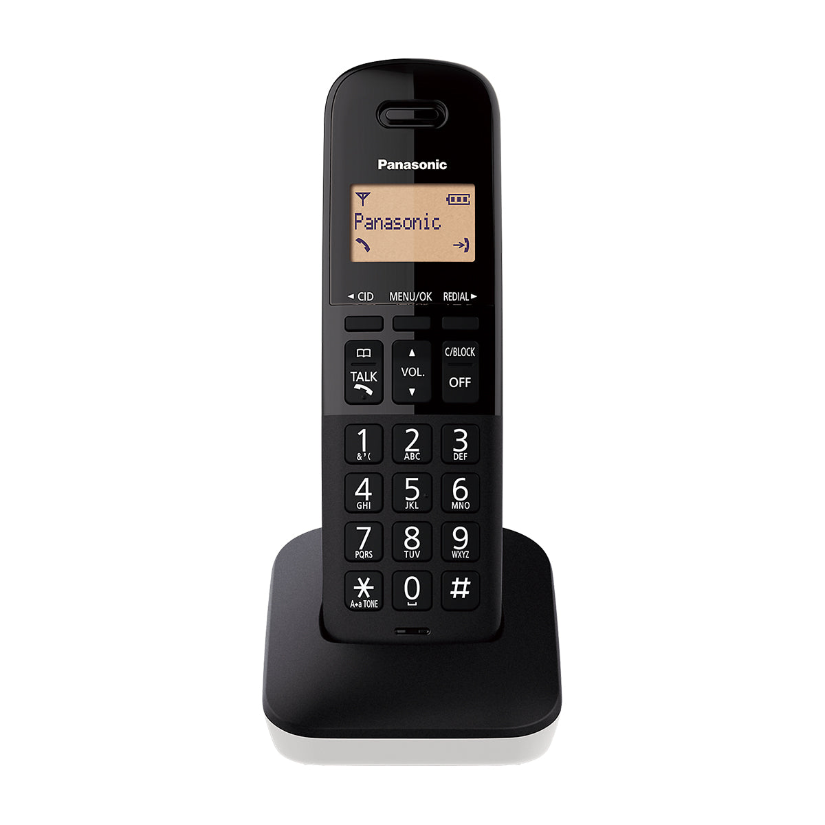 Panasonic Teléfono Inalámbrico de Mesa | Caller ID | 1 Línea | 1 Auricular | Negro Blanco