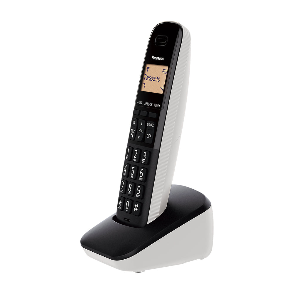 Panasonic Teléfono Inalámbrico de Mesa | Caller ID | 1 Línea | 1 Auricular | Negro Blanco