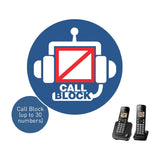 Panasonic Teléfono Inalámbrico de Mesa | Altavoz | Caller ID | 1 Línea | 2 Auriculares | Modo Respaldo | Negro