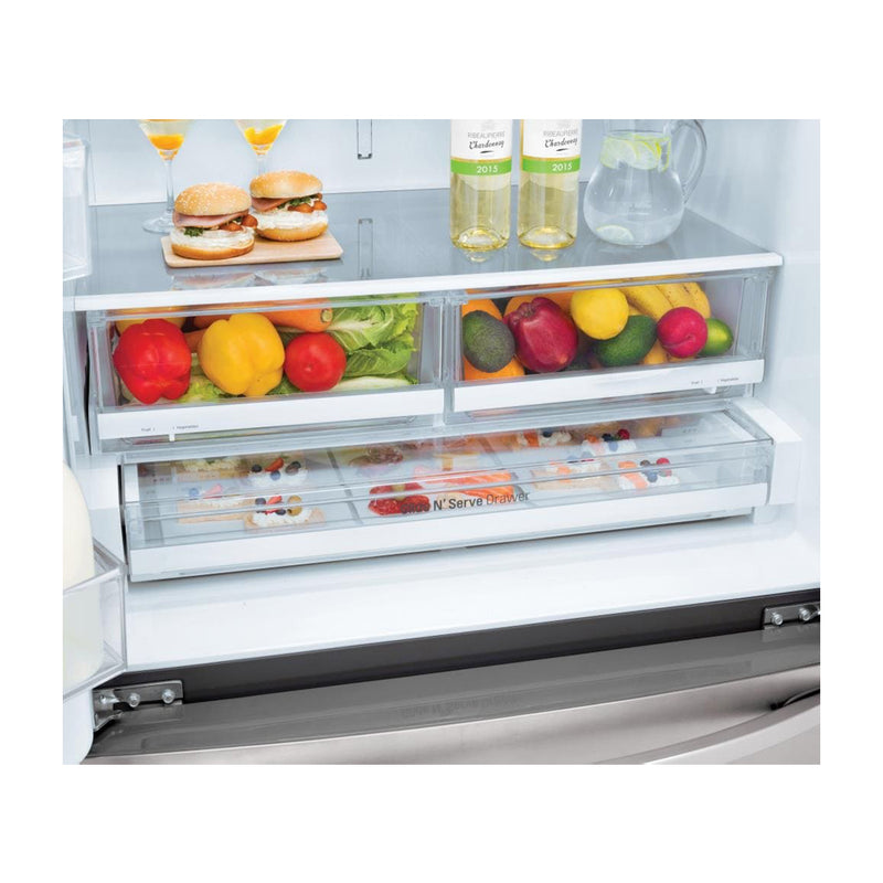 LG Refrigeradora French Door Inverter Linear de 3 Puertas | ThinQ | Linear/Door Cooling | Multi Air Flow | Hygiene Fresh+ | Dispensador de Agua y Hielo | 28p3