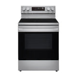 LG Estufa Eléctrica de Acero Inoxidable | 2-en-1 | Smart WiFi ThinQ | 6.3p3 | Air Fryer | Convección | Panel Digital | 30" | 5 Quemadores | Plateado