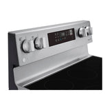 LG Estufa Eléctrica de Acero Inoxidable | 2-en-1 | Smart WiFi ThinQ | 6.3p3 | Air Fryer | Convección | Panel Digital | 30" | 5 Quemadores | Plateado